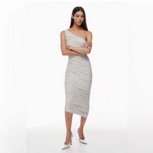 TEN by Babaton One-Shoulder Ruched Midi Dress